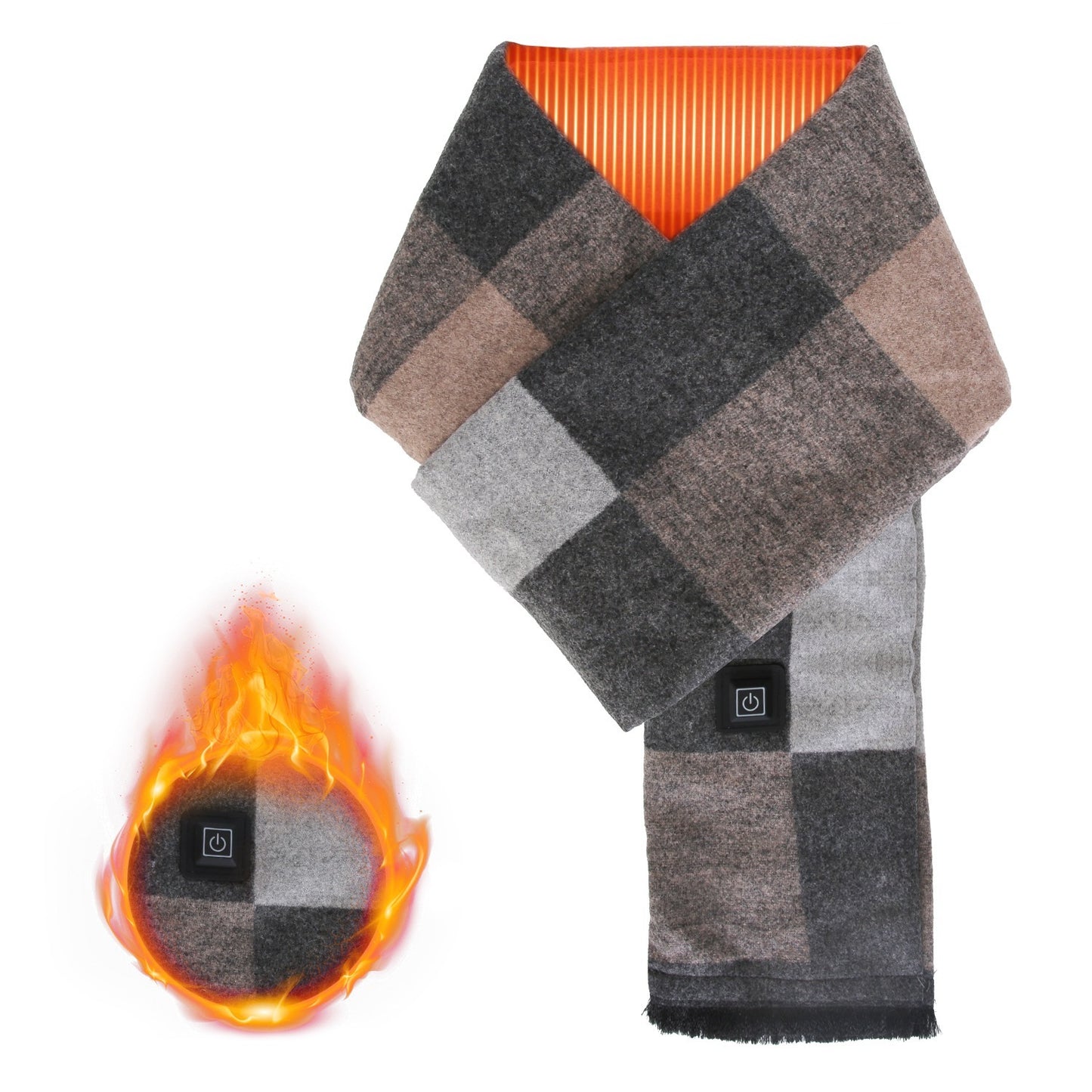 1Pc Electric Heated Winter Scarf USB Heating Neck Wrap Unisex
