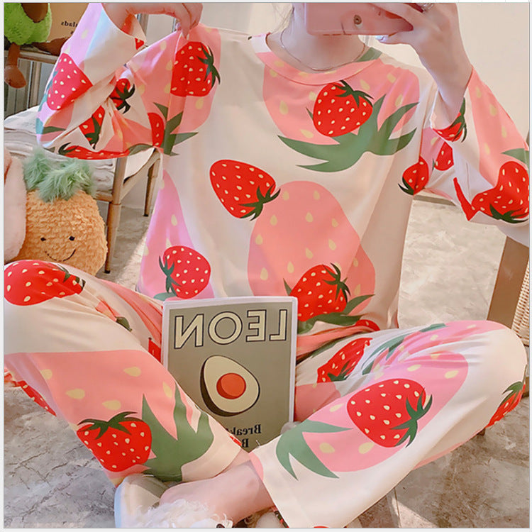 New spring, autumn and winter girls pajamas cartoon cute casual trousers long-sleeved home clothes suits one piece factory wholesale