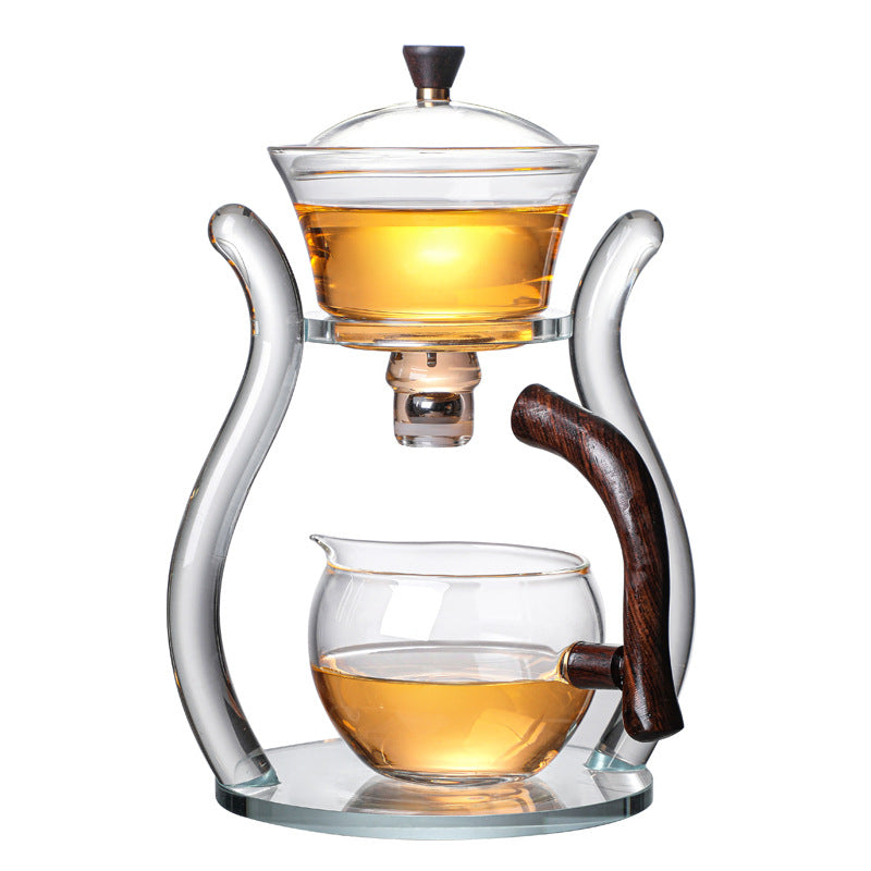 Semi-automatic glass tea set set lazy tea set lazy tea maker office glass all-in-one tea maker
