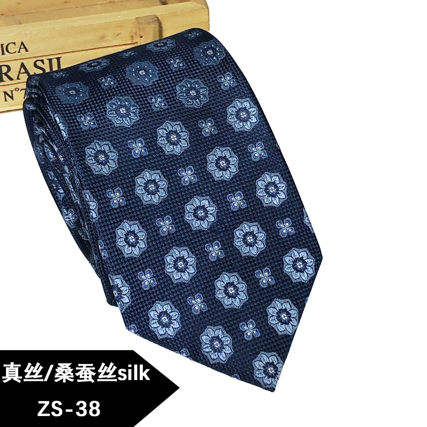 New silk tie Mulberry silk men's 8cm dress business yarn-dyed jacquard factory spot wholesale logo