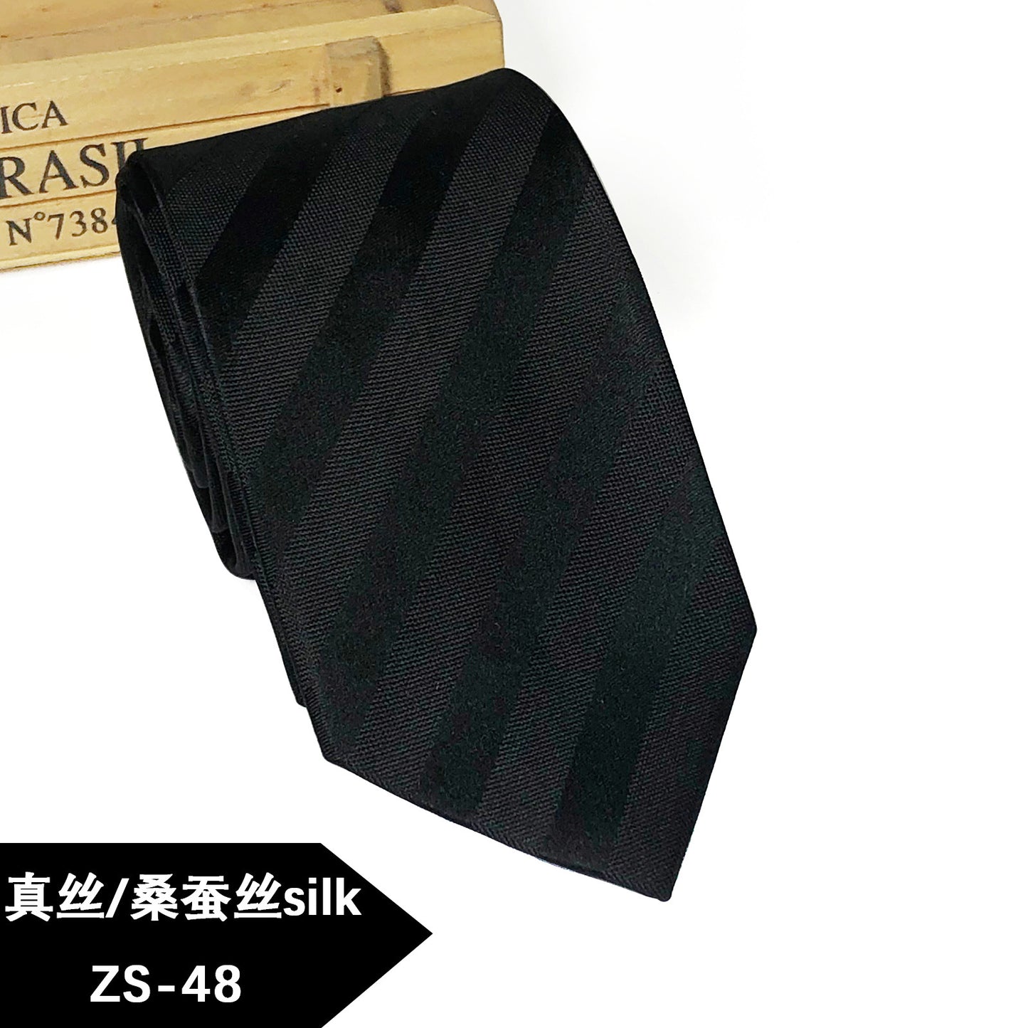 New silk tie Mulberry silk men's 8cm dress business yarn-dyed jacquard factory spot wholesale logo
