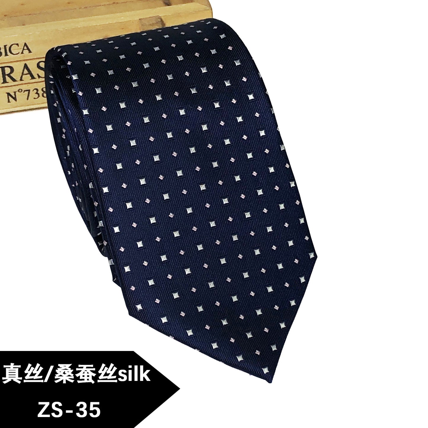 New silk tie Mulberry silk men's 8cm dress business yarn-dyed jacquard factory spot wholesale logo