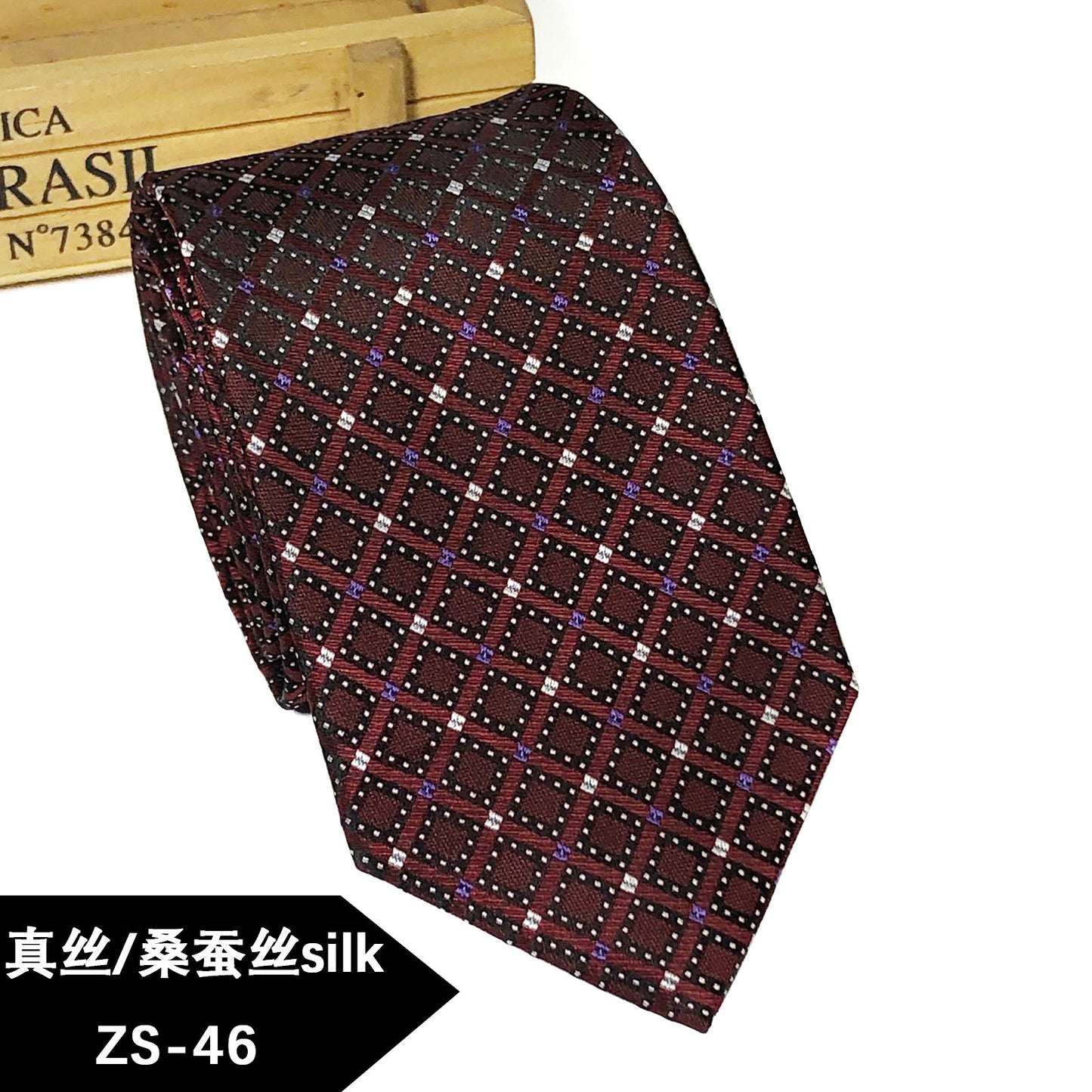 New silk tie Mulberry silk men's 8cm dress business yarn-dyed jacquard factory spot wholesale logo