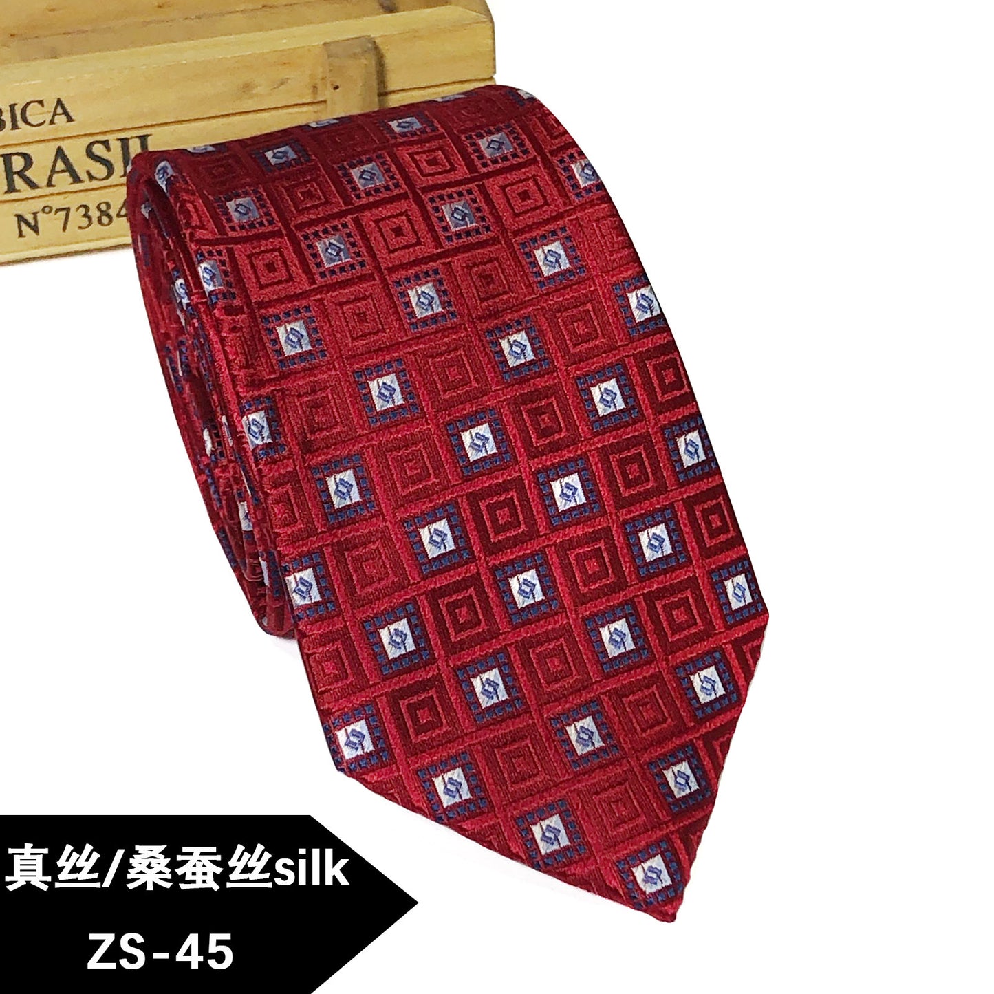 New silk tie Mulberry silk men's 8cm dress business yarn-dyed jacquard factory spot wholesale logo