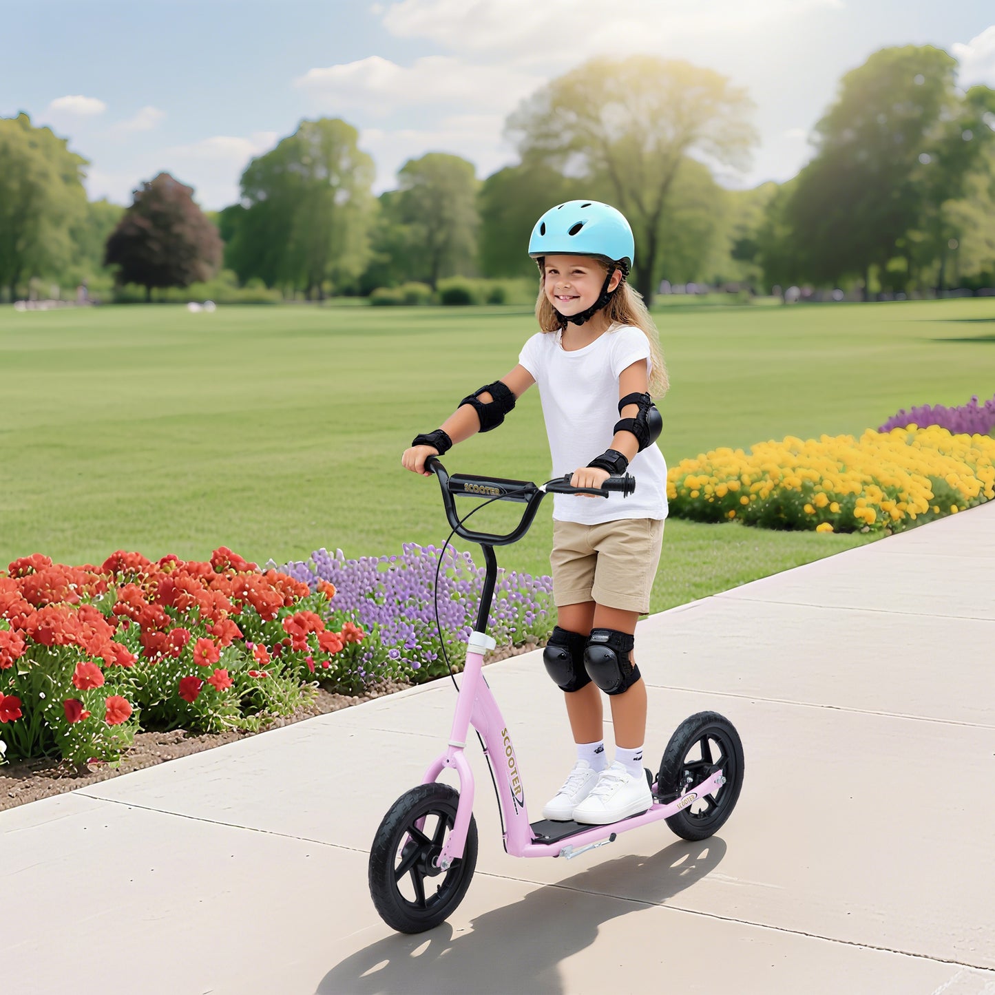 Kick Scooter for Kids with Adjustable Handlebar (Age 5-12)