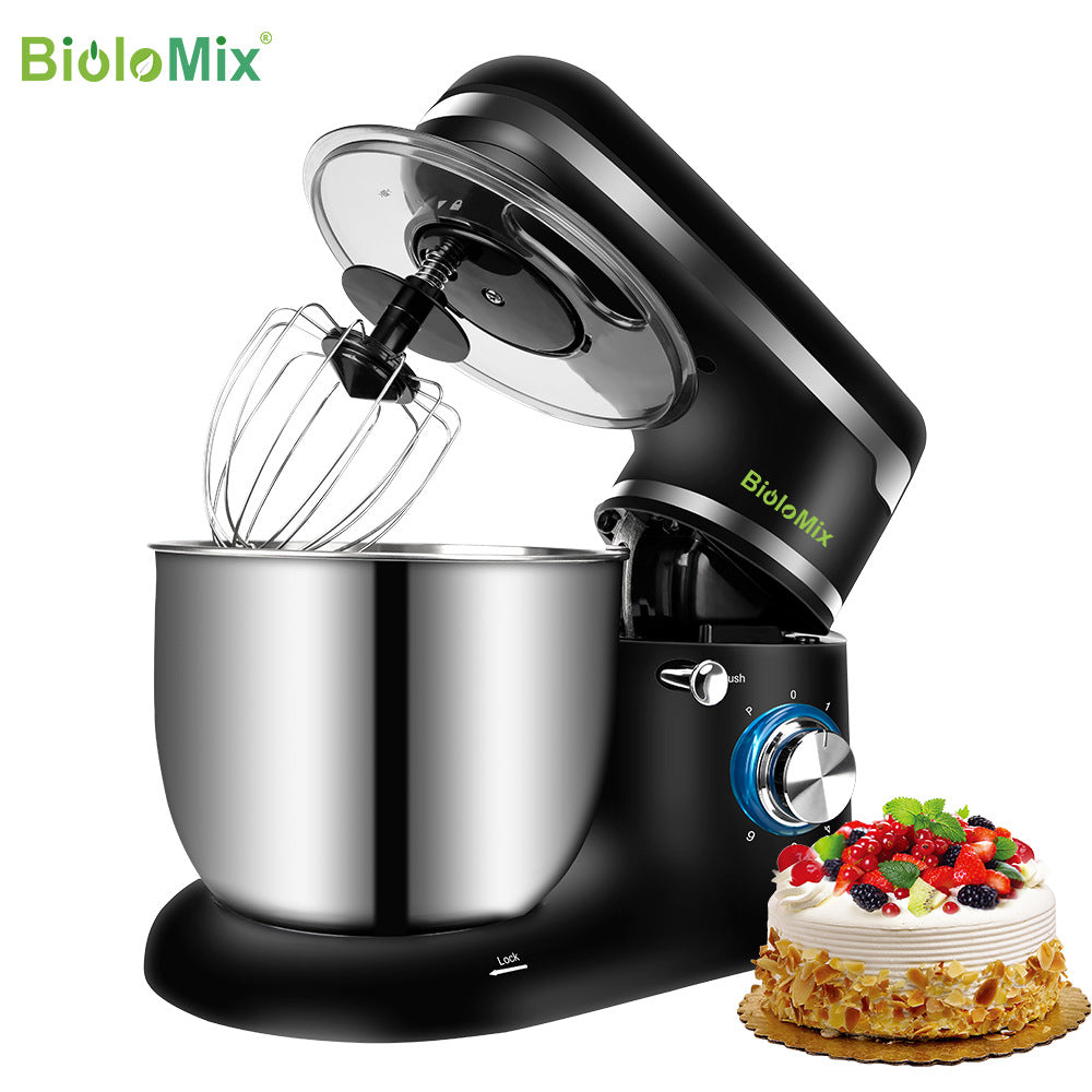 Foreign trade export cross-border household chef machine stainless steel bowl high-power noodle mixer 4L/5L egg beater noodle mixer