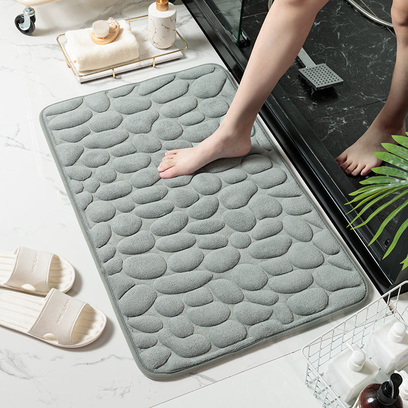 Home cobblestone embossed door carpet 3d door mat bathroom mat bathroom door absorbent non-slip mat floor mat