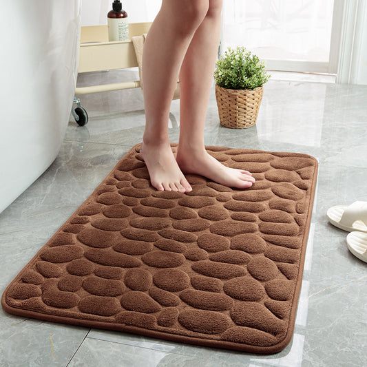 Home cobblestone embossed door carpet 3d door mat bathroom mat bathroom door absorbent non-slip mat floor mat