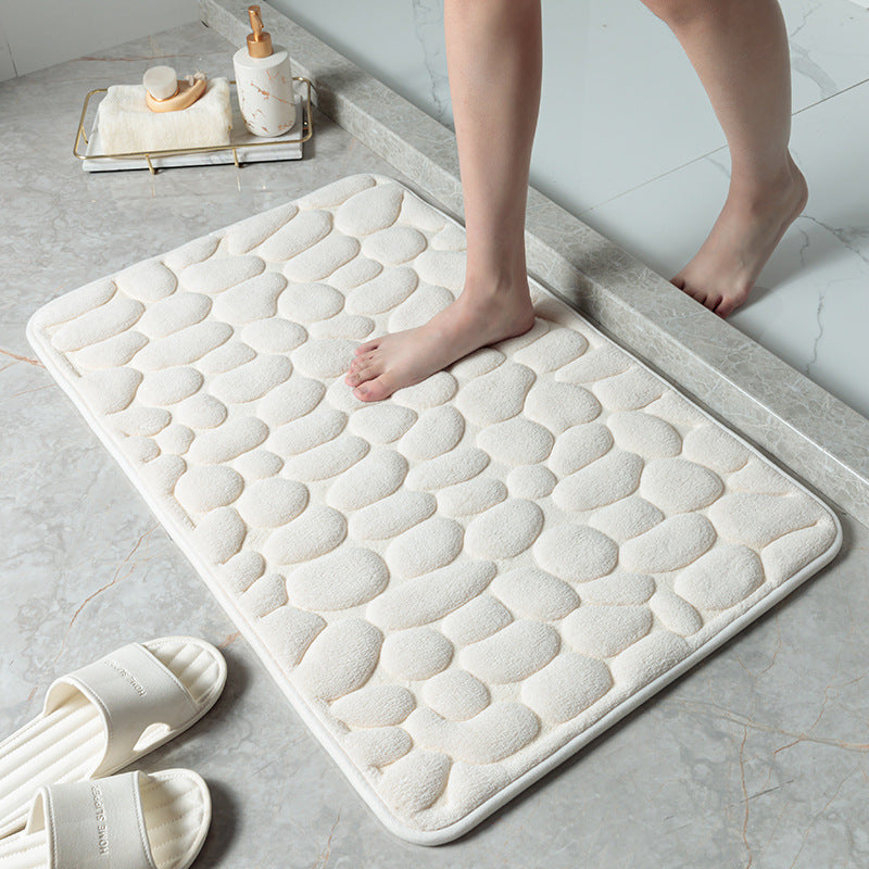 Home cobblestone embossed door carpet 3d door mat bathroom mat bathroom door absorbent non-slip mat floor mat