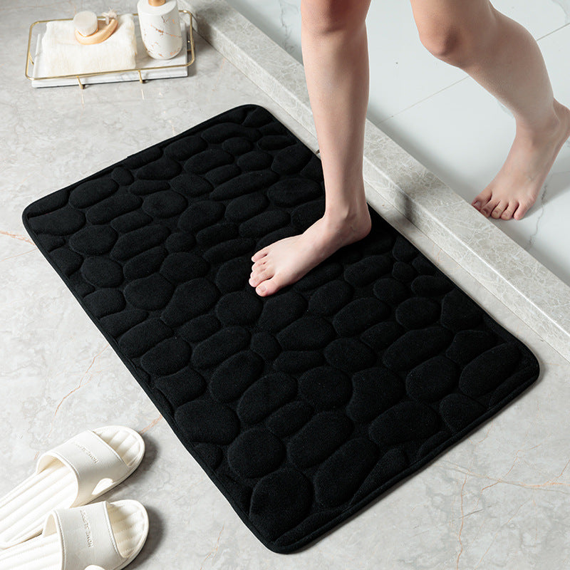 Home cobblestone embossed door carpet 3d door mat bathroom mat bathroom door absorbent non-slip mat floor mat