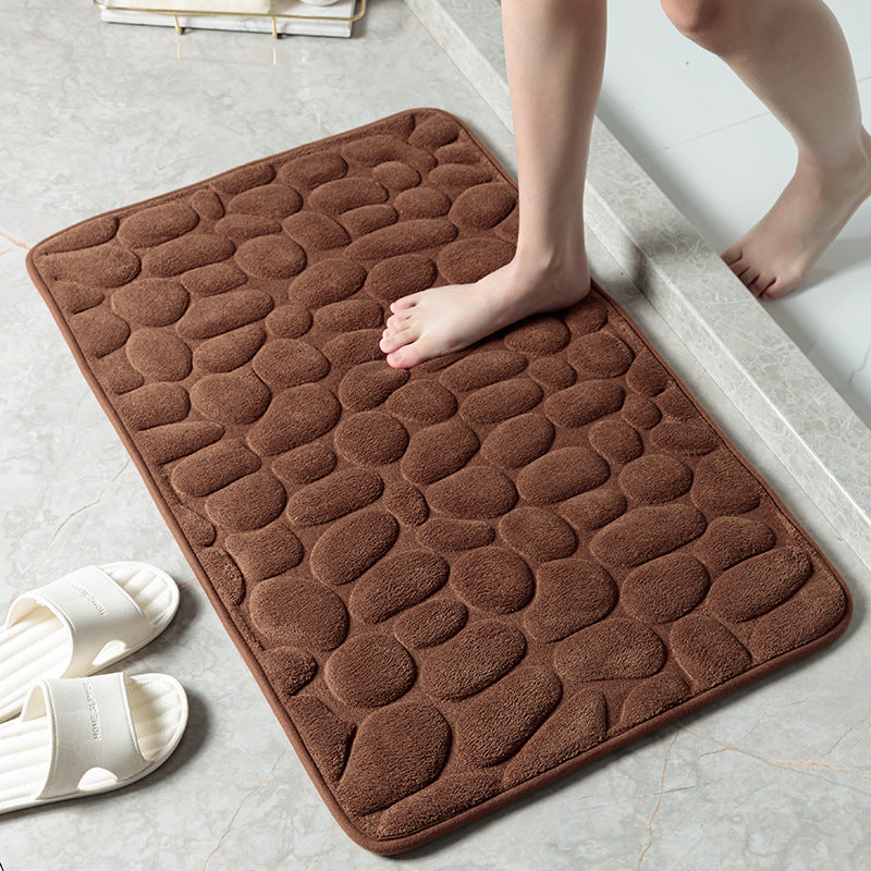 Home cobblestone embossed door carpet 3d door mat bathroom mat bathroom door absorbent non-slip mat floor mat