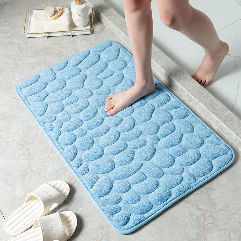 Home cobblestone embossed door carpet 3d door mat bathroom mat bathroom door absorbent non-slip mat floor mat