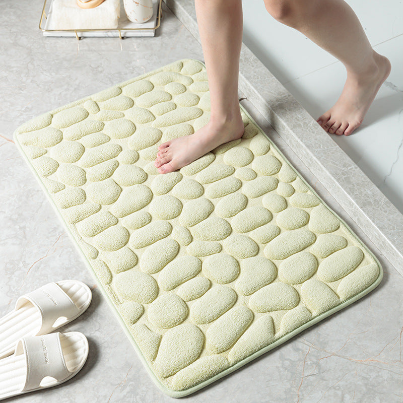 Home cobblestone embossed door carpet 3d door mat bathroom mat bathroom door absorbent non-slip mat floor mat
