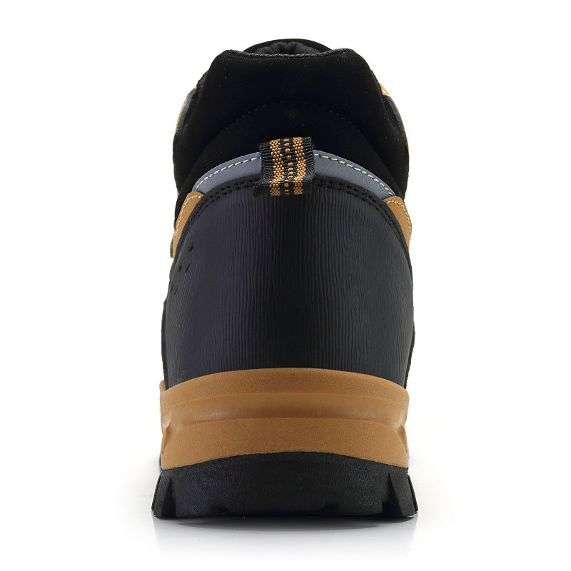 Cross-border popular outdoor warm cotton shoes high top plus velvet snow boots men's shoes non-slip outdoor hiking shoes factory wholesale