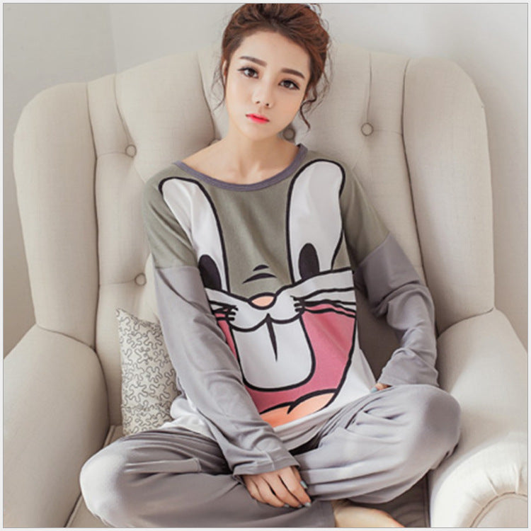 New spring, autumn and winter girls pajamas cartoon cute casual trousers long-sleeved home clothes suits one piece factory wholesale