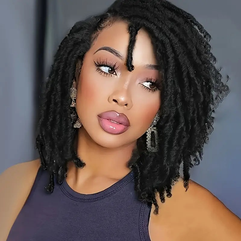 Short Hair Braided Non-toxic Wig