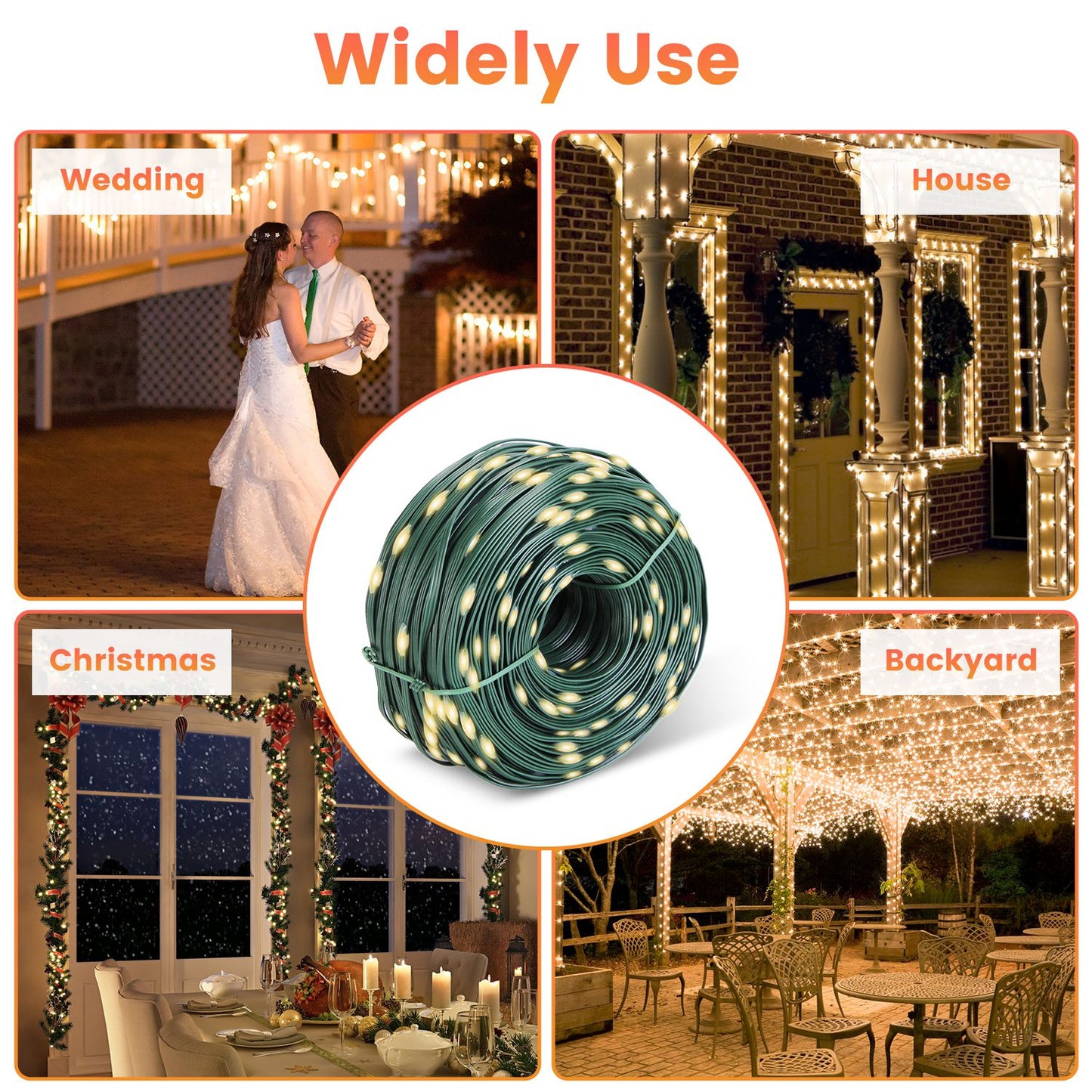 330FT String Outdoor Christmas Lights Decoration with Remote
