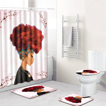Shower curtain mat set