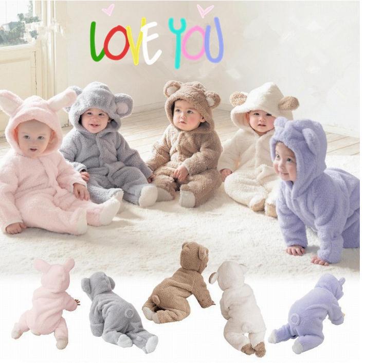 Korean version of foreign trade explosion models children's styling not down velvet romper animal jumpsuit romper factory special sale