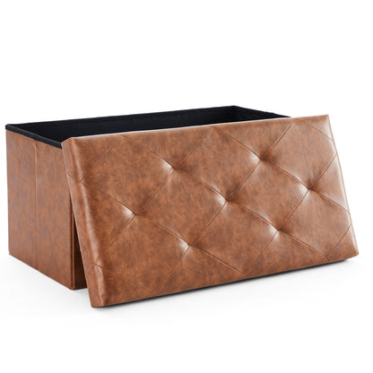 Foldable Storage Ottoman Bench