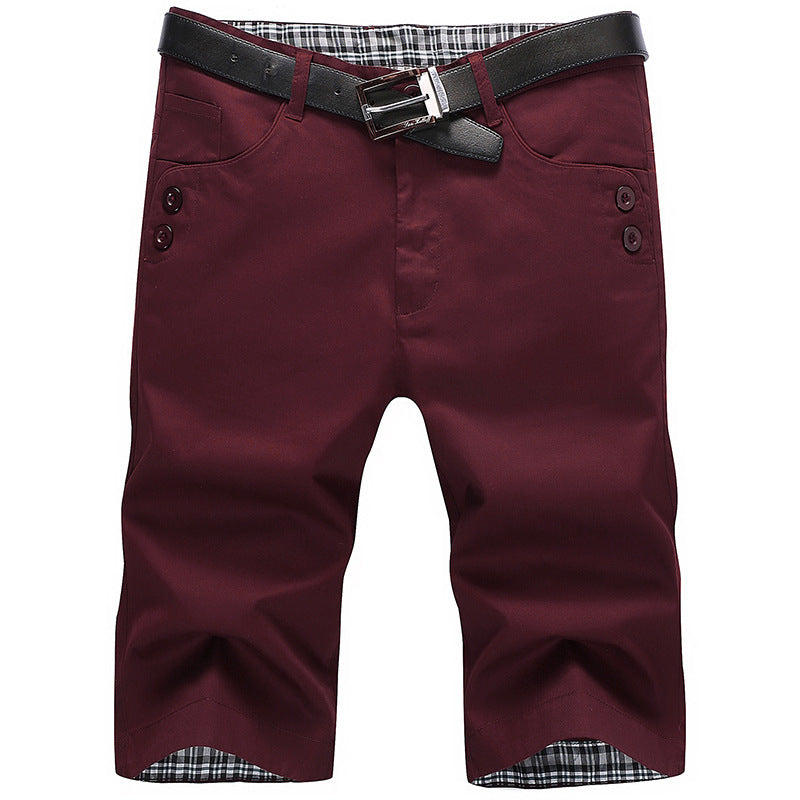 Summer cotton men's pants youth five-point pants straight pants men's casual pants outdoor beach shorts 1819