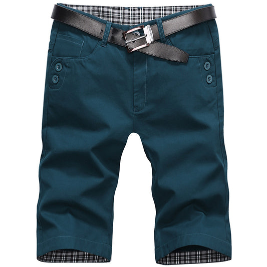 Summer cotton men's pants youth five-point pants straight pants men's casual pants outdoor beach shorts 1819