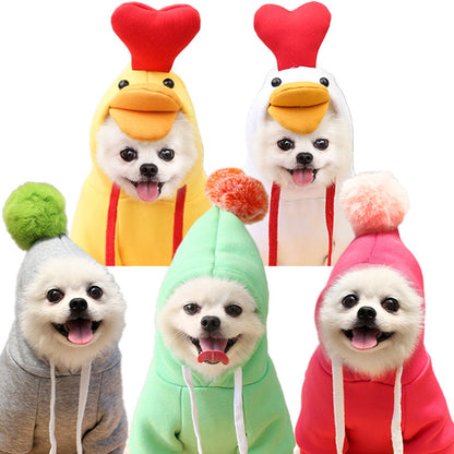 Dog Clothes For Small Dogs Hoodies Winter Warm Fleece Pet Clothing Costumes