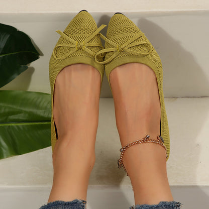 Women's Bow Knitted Loafers