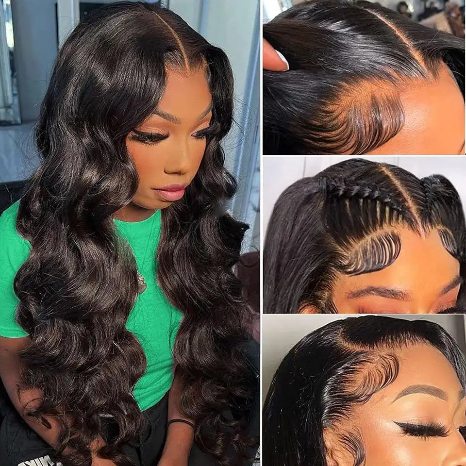 Human Hair Wave Lace Front Wig (Glueless)