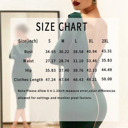 Women's Zipper Back Sexy Cocktail Dress
