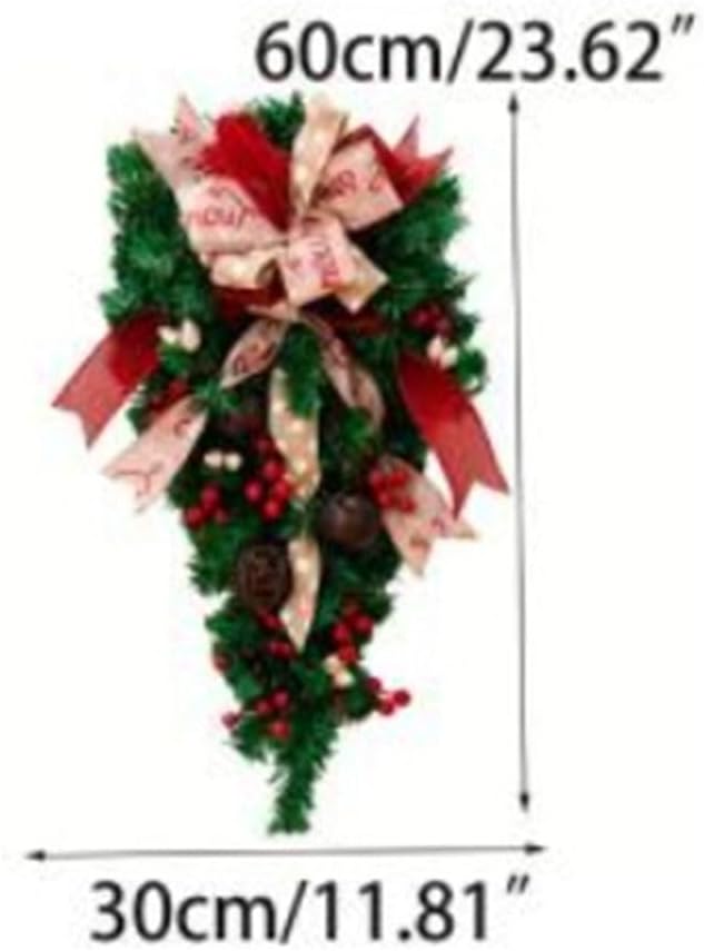 Christmas Candy Cane Wreath Wall Hanging Door Garland