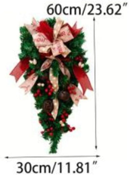 Christmas Candy Cane Wreath Wall Hanging Door Garland