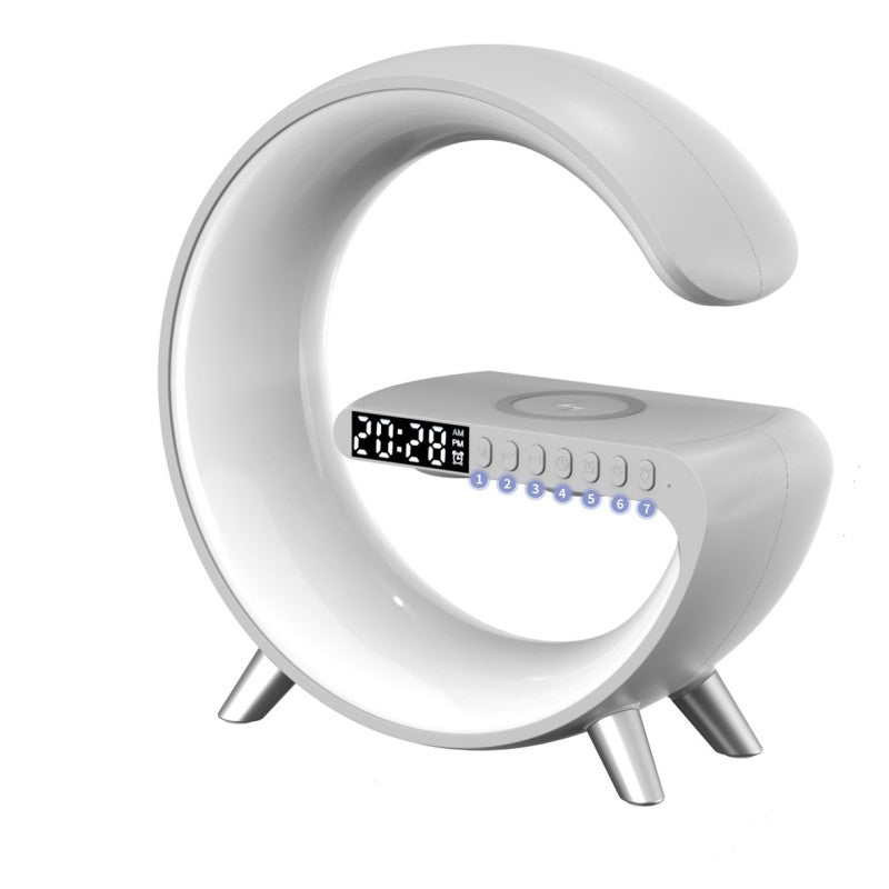 G-Shaped LED Bluetooth Bluetooth Speaker with Wireless Charger