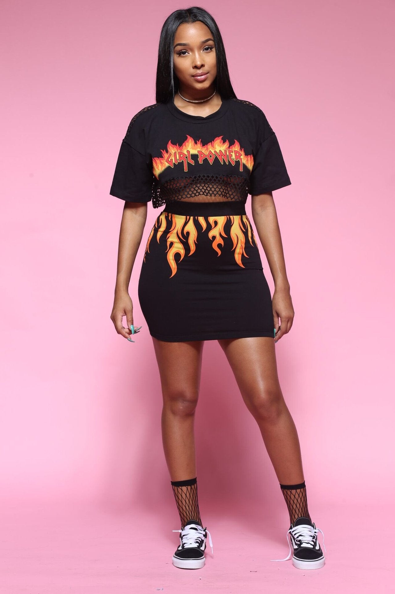 LS6048 AliExpress best selling European and American foreign trade women's wholesale fashion offset dress set two-piece nightclub clothing