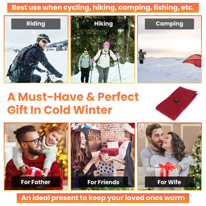 1Pc Electric Heated Winter Scarf USB Heating Neck Wrap Unisex