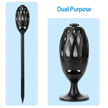 Wireless LED Flame Torch Speakers Waterproof