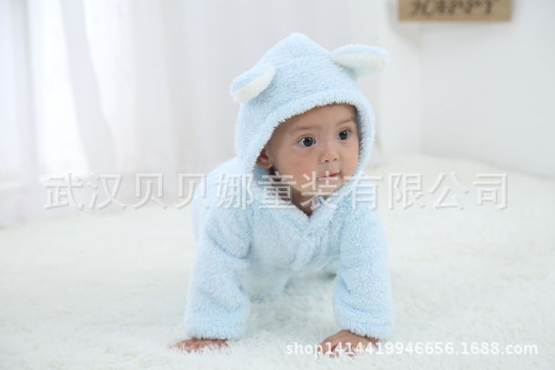 Korean version of foreign trade explosion models children's styling not down velvet romper animal jumpsuit romper factory special sale