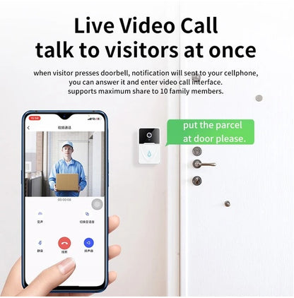 Wireless Smart Video Doorbell Intercom Camera