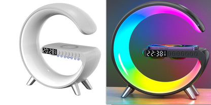 G-Shaped LED Bluetooth Bluetooth Speaker with Wireless Charger