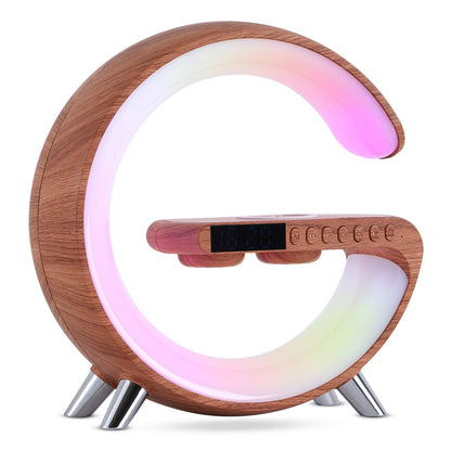 G-Shaped LED Bluetooth Bluetooth Speaker with Wireless Charger