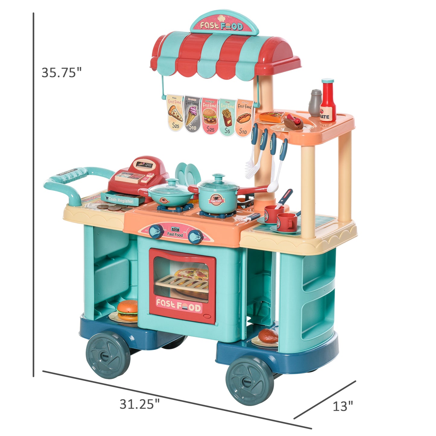 Kids Kitchen with Play Food