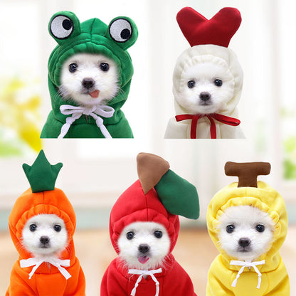Dog Clothes For Small Dogs Hoodies Winter Warm Fleece Pet Clothing Costumes