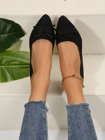 Women's Bow Knitted Loafers