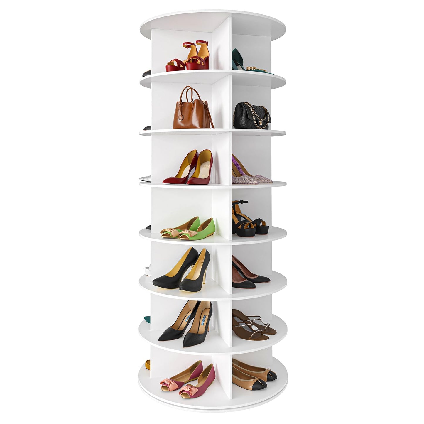 7 Tier Rotating Shoe Rack Tower
