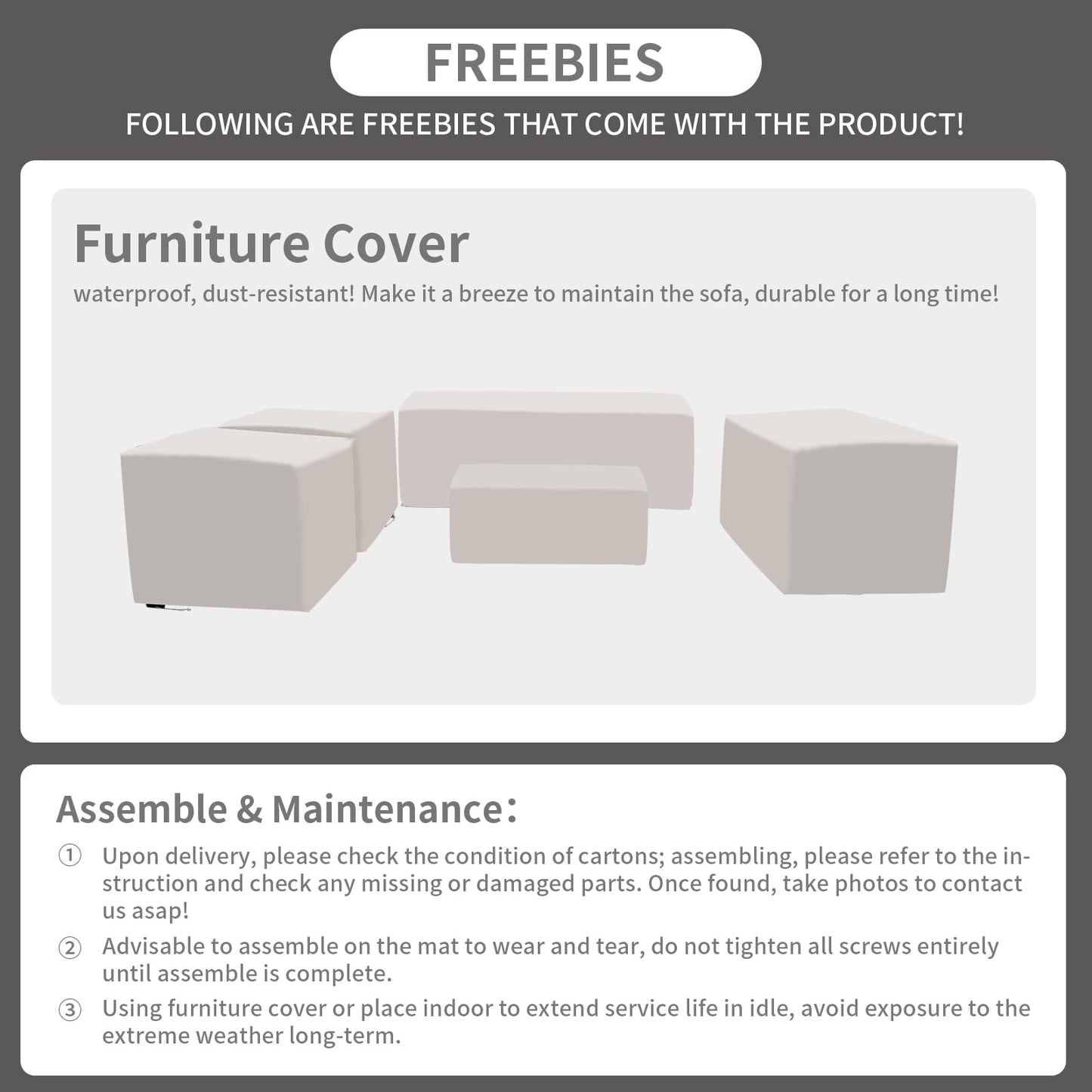 5Pc Coffee Outdoors Patio Set