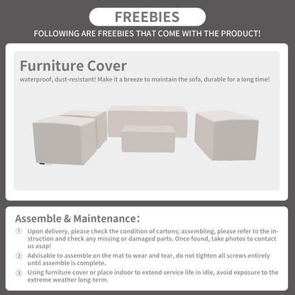 5Pc Coffee Outdoors Patio Set