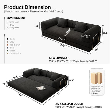 4-in-1 Convertible Sofa Bed