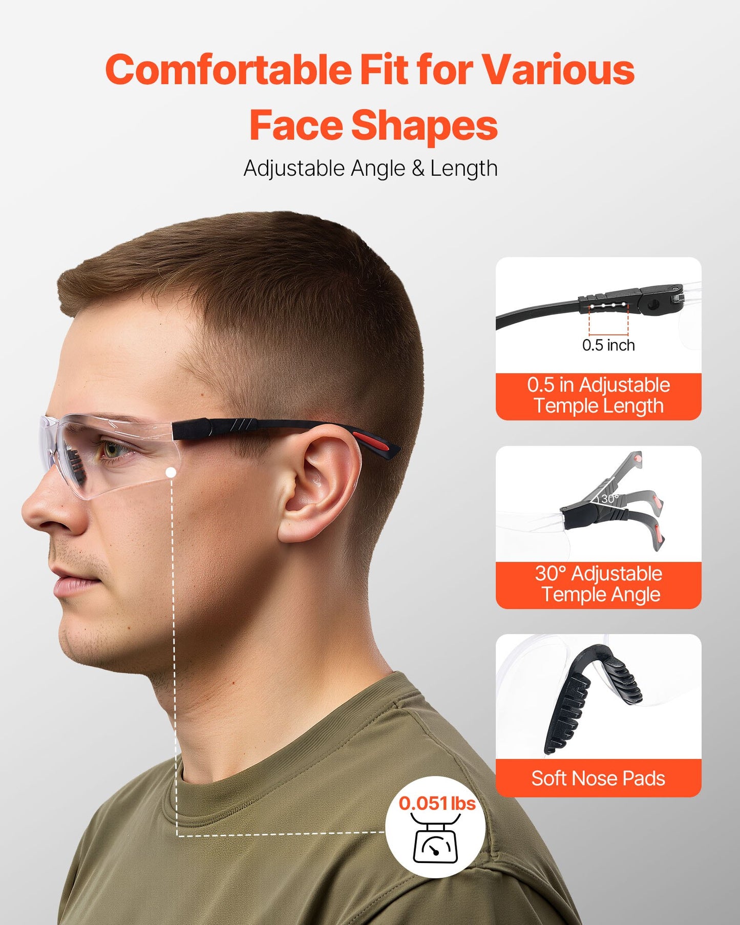 Safety Glasses Anti-Fog And Scratch-Resistant