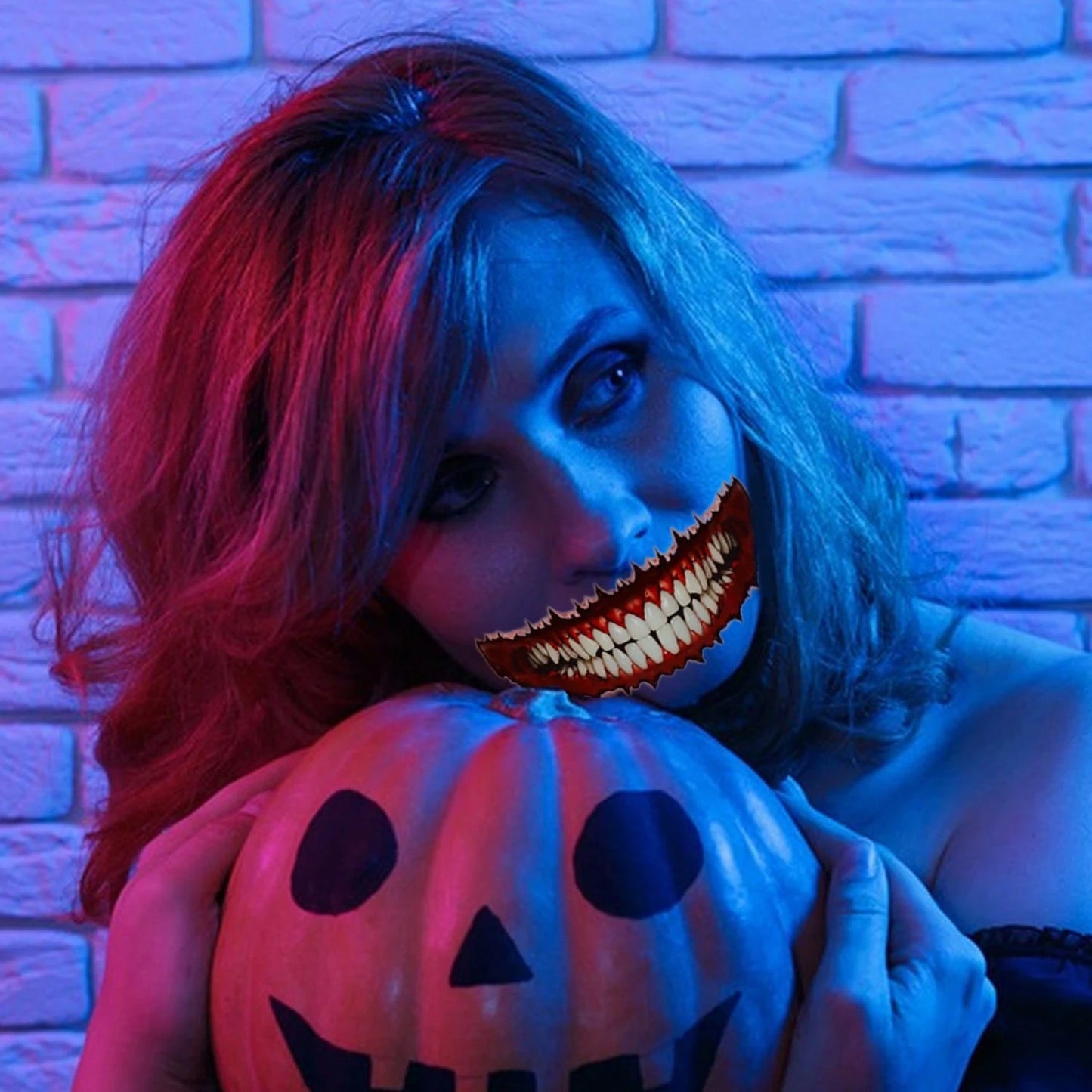 18 Halloween Prank Temporary Makeup Tattoos, Adult Clown Horror Face Tattoo Stickers, Suitable For Halloween Cosplay Parties And DIY Decorations