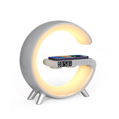 G-Shaped LED Bluetooth Bluetooth Speaker with Wireless Charger